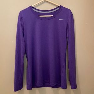 Women’s Nike Dri-Fit Long Sleeve Shirt Top Pullover Athletic